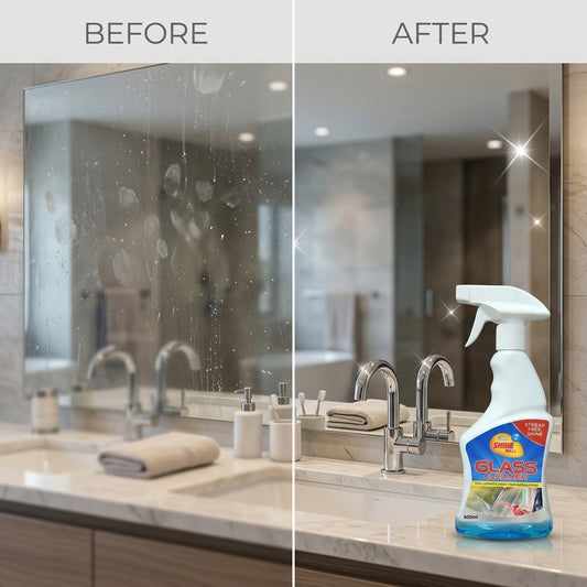 Glass Cleaner Spray 500ml | Powerful Cleaner for Mirrors, Windows & Glass Surfaces