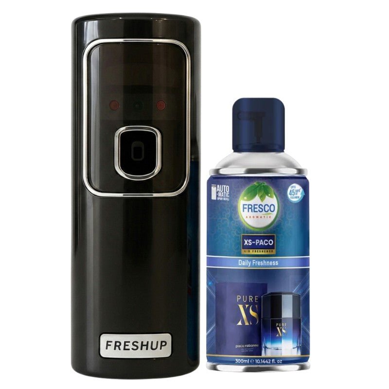 Black LED Automatic Air Freshener Dispenser With Free 300ml Refill - Little Hygiene