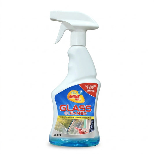 Glass Cleaner Spray 500ml | Powerful Cleaner for Mirrors, Windows & Glass Surfaces