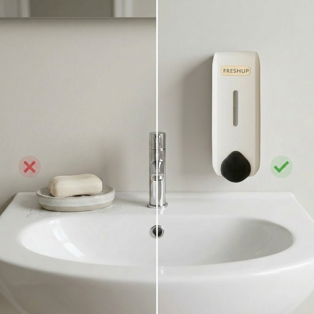 350ml Wall Mounted Soap Dispenser With Free 500ml Refill for Kitchen & Washroom Use - Little Hygiene