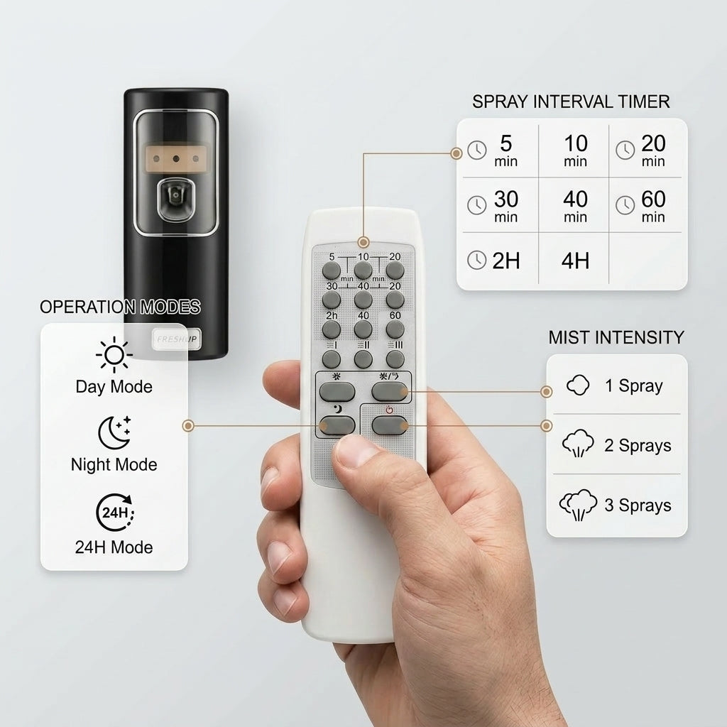 Black Remote Control Air Dispenser With Free 300ml Refill
