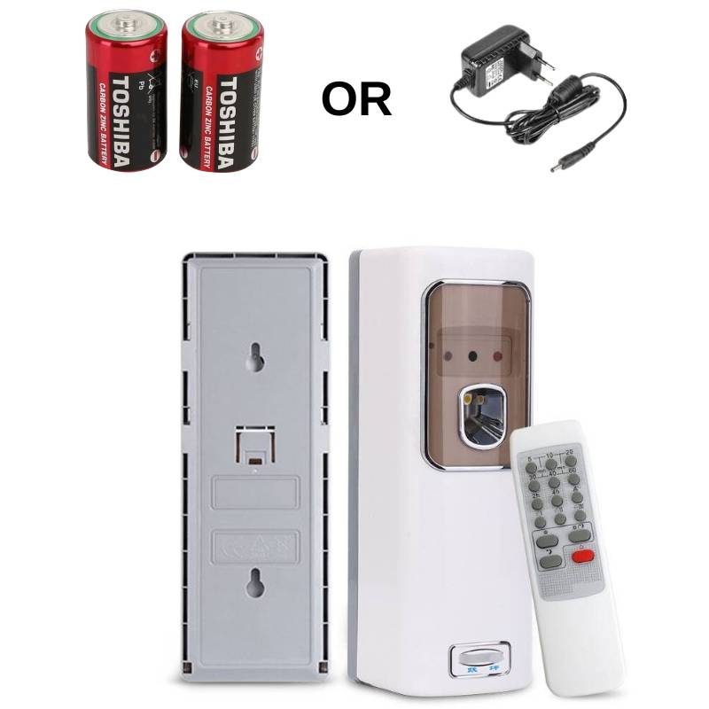 Automatic Air Freshener Dispenser with Remote, Adapter & Refill – Dual Power Spray Machine - Little Hygiene