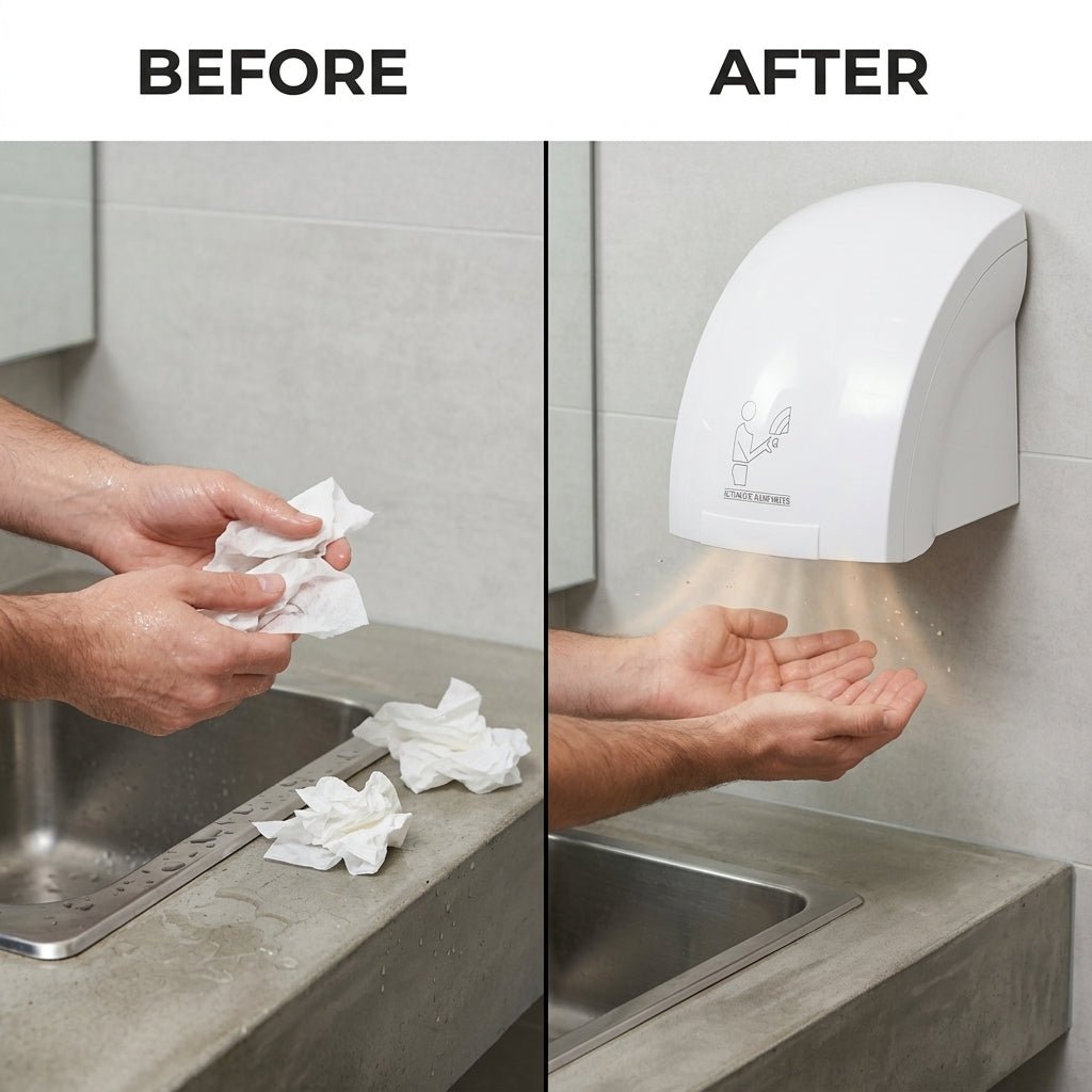 Automatic Hand Dryer 1500W | Wall Mounted Electric Hand Dryer with Plastic Body for Washroom Use - Little Hygiene