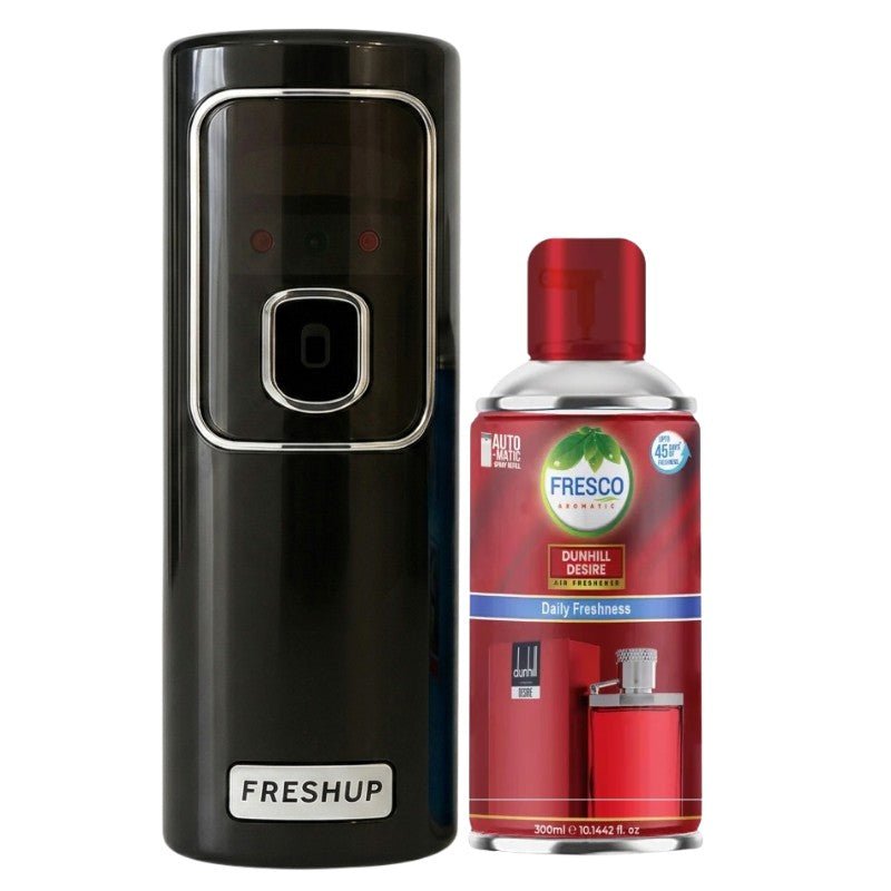 Black LED Automatic Air Freshener Dispenser With Free 300ml Refill - Little Hygiene