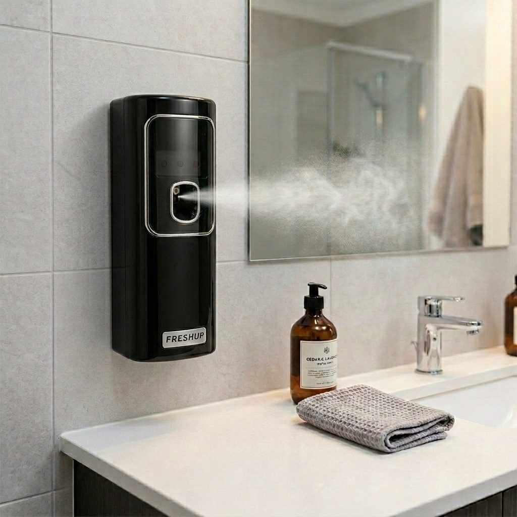 Black LED Automatic Air Freshener Dispenser With Free 300ml Refill - Little Hygiene