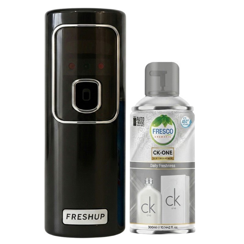 Black LED Automatic Air Freshener Dispenser With Free 300ml Refill - Little Hygiene