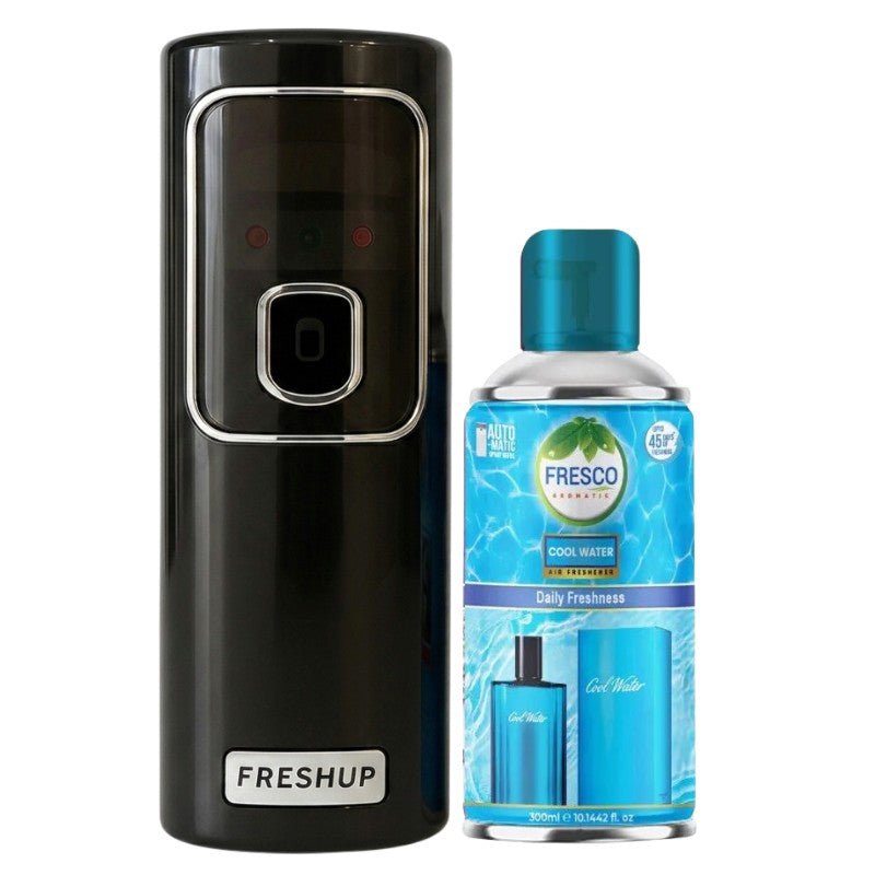 Black LED Automatic Air Freshener Dispenser With Free 300ml Refill - Little Hygiene