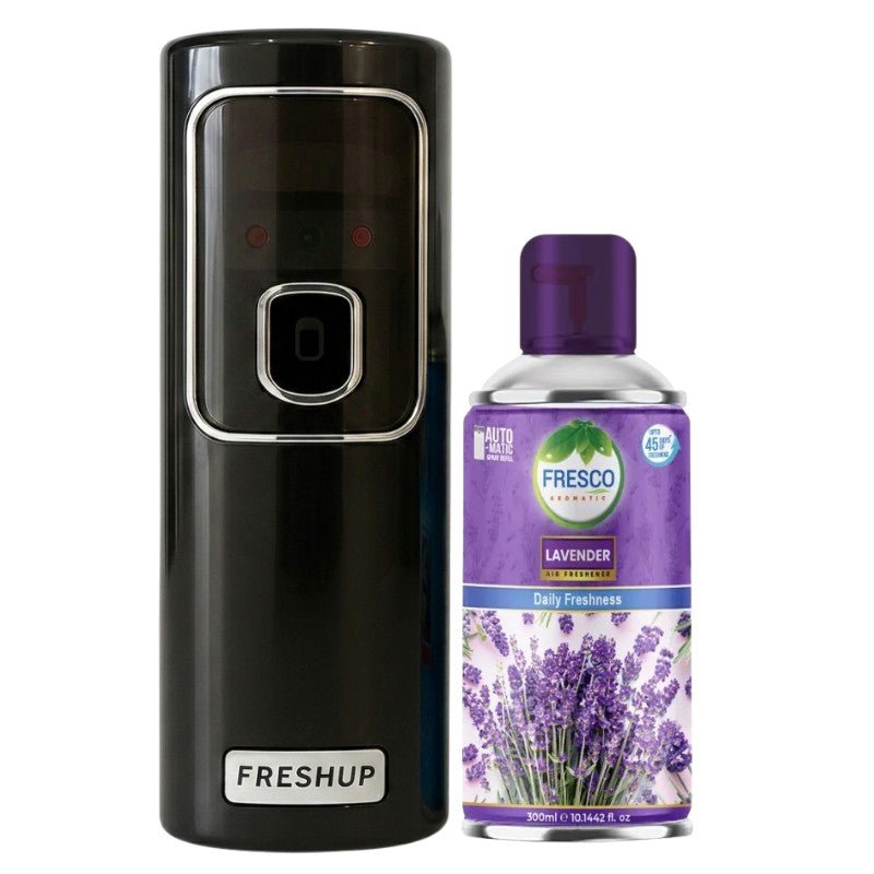 Black LED Automatic Air Freshener Dispenser With Free 300ml Refill - Little Hygiene