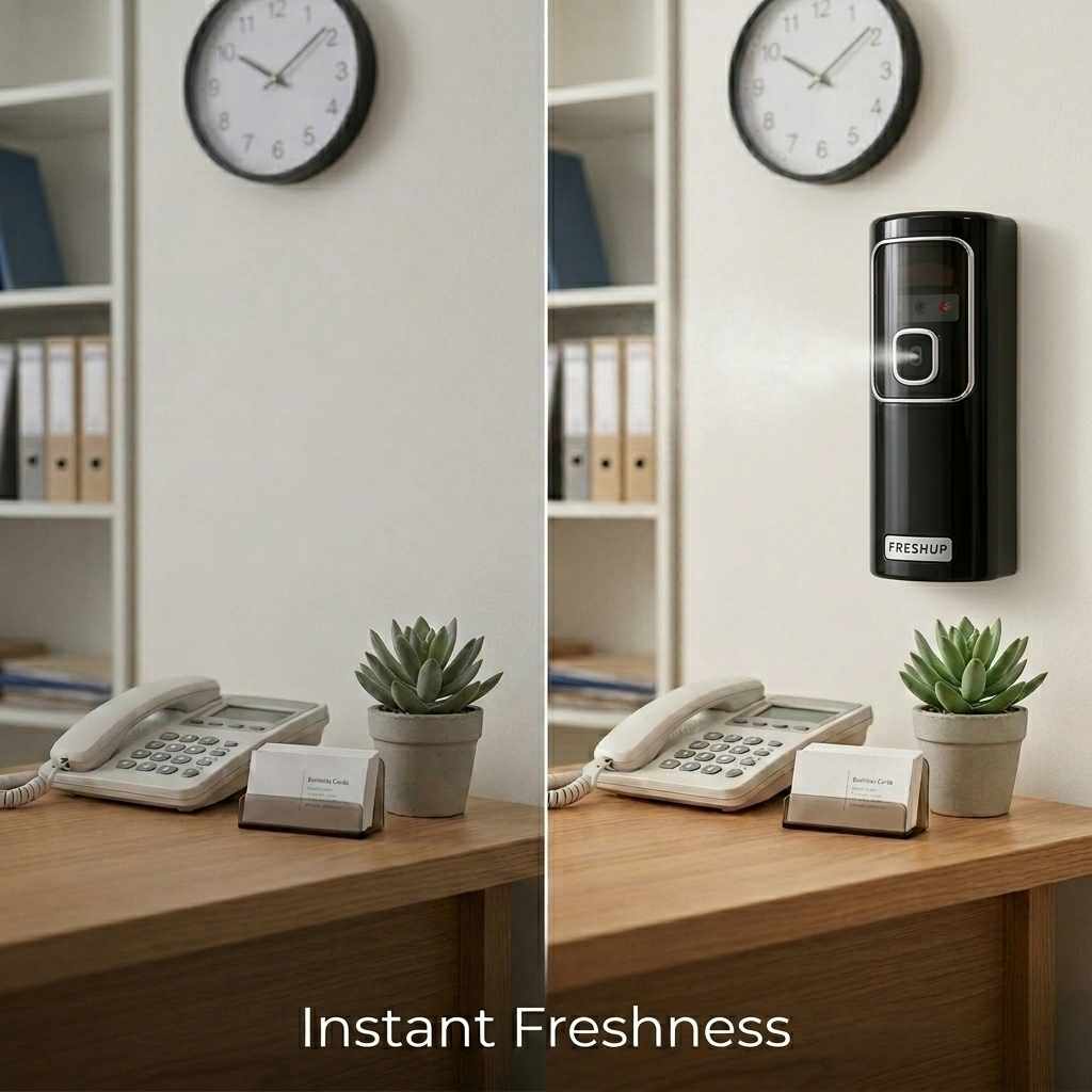 Black LED Automatic Air Freshener Dispenser With Free 300ml Refill - Little Hygiene