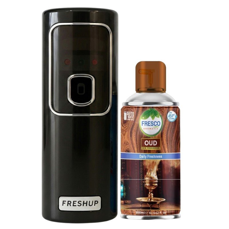 Black LED Automatic Air Freshener Dispenser With Free 300ml Refill - Little Hygiene