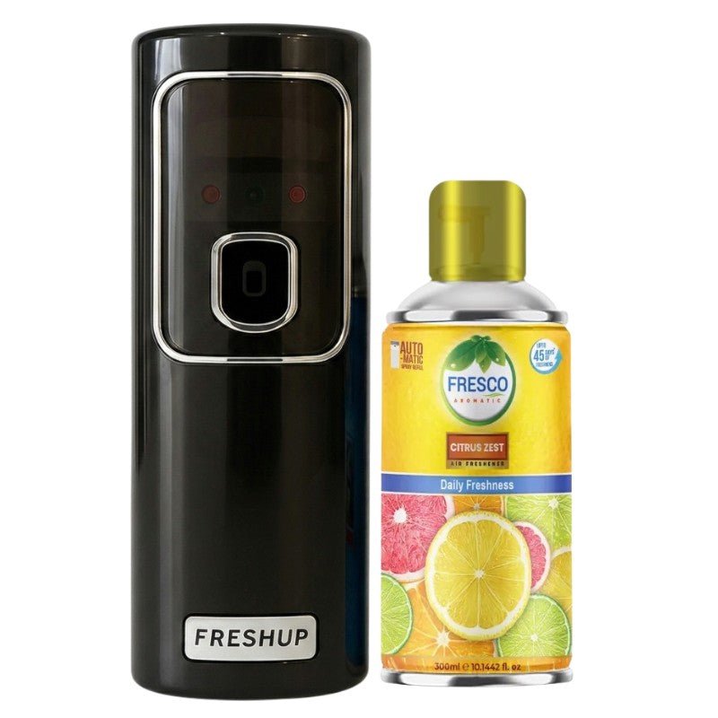 Black LED Automatic Air Freshener Dispenser With Free 300ml Refill - Little Hygiene