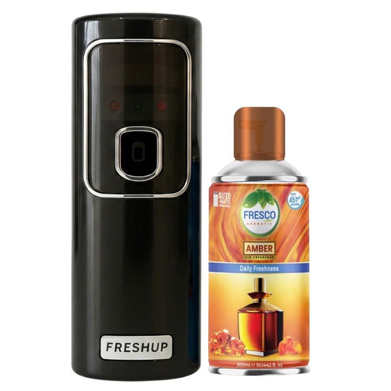 Black LED Automatic Air Freshener Dispenser With Free 300ml Refill - Little Hygiene