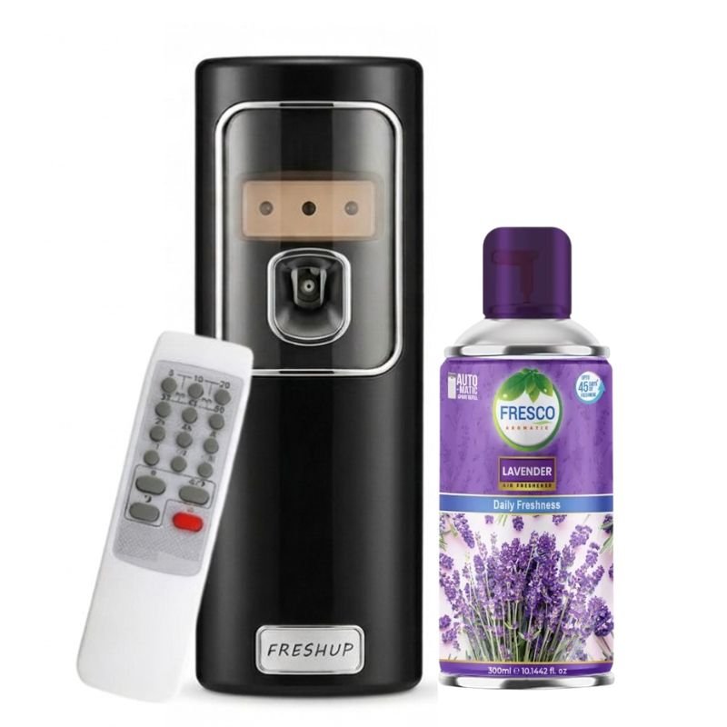 Black Remote Control Air Dispenser With Free 300ml Refill - Little Hygiene