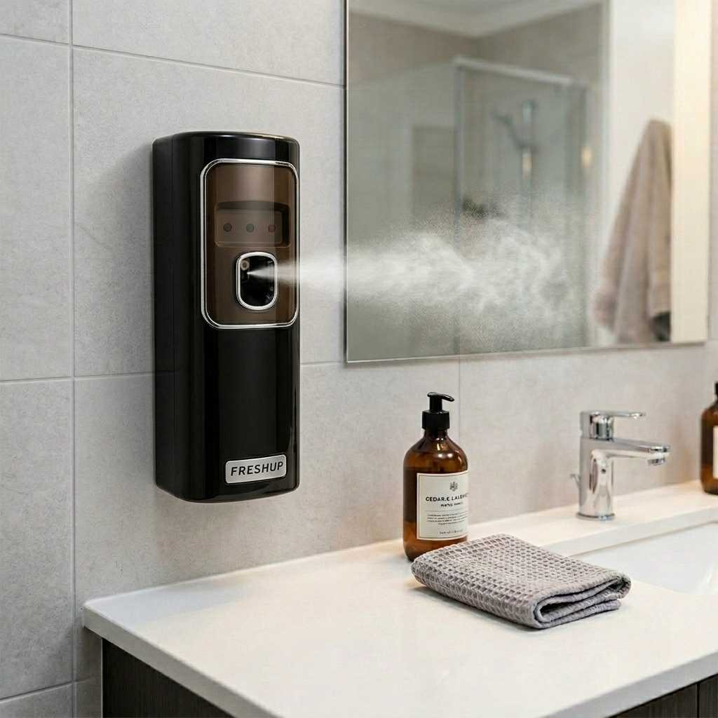 Black LED Automatic Air Freshener Dispenser With Free 300ml Refill