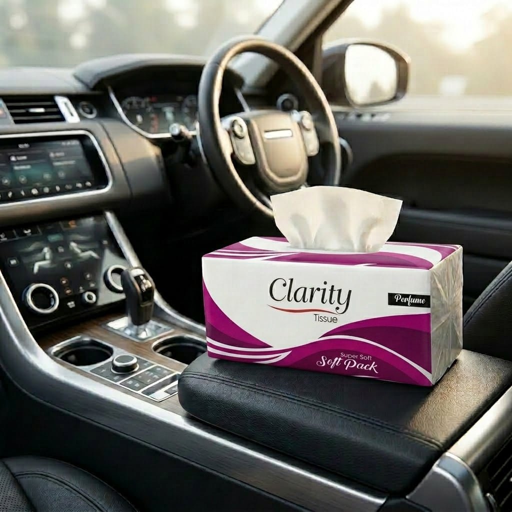 Clarity Perfumed Facial Tissue | 2 Ply Soft Pack Tissue with Fresh Fragrance | 400–450 Sheets - Little Hygiene