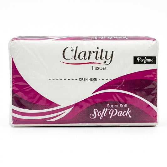 Clarity Perfumed Facial Tissue | 2 Ply Soft Pack Tissue with Fresh Fragrance | 400–450 Sheets - Little Hygiene