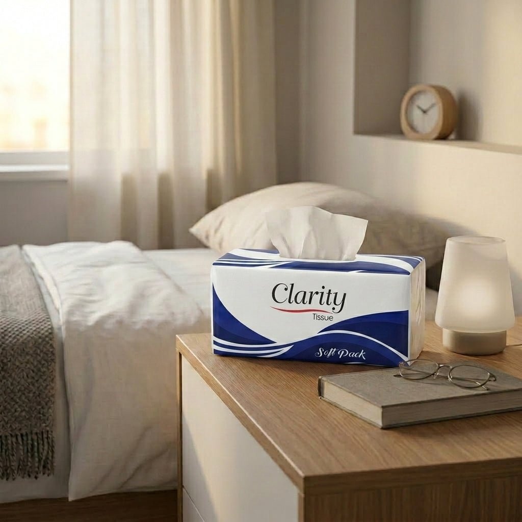 Clarity Premium Soft Pack Tissue | 2 Ply Soft & Gentle Facial Tissue | 400–450 Sheets - Little Hygiene