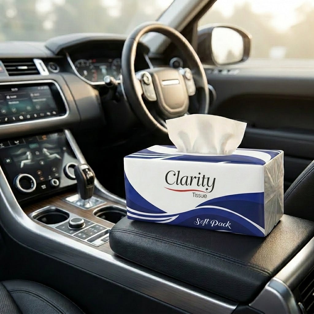 Clarity Premium Soft Pack Tissue | 2 Ply Soft & Gentle Facial Tissue | 400–450 Sheets - Little Hygiene