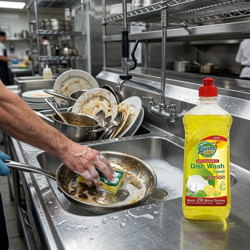Dish Wash Liquid 500ml Lemon | Powerful Kitchen Cleaning Liquid for Daily Dishwashing - Little Hygiene