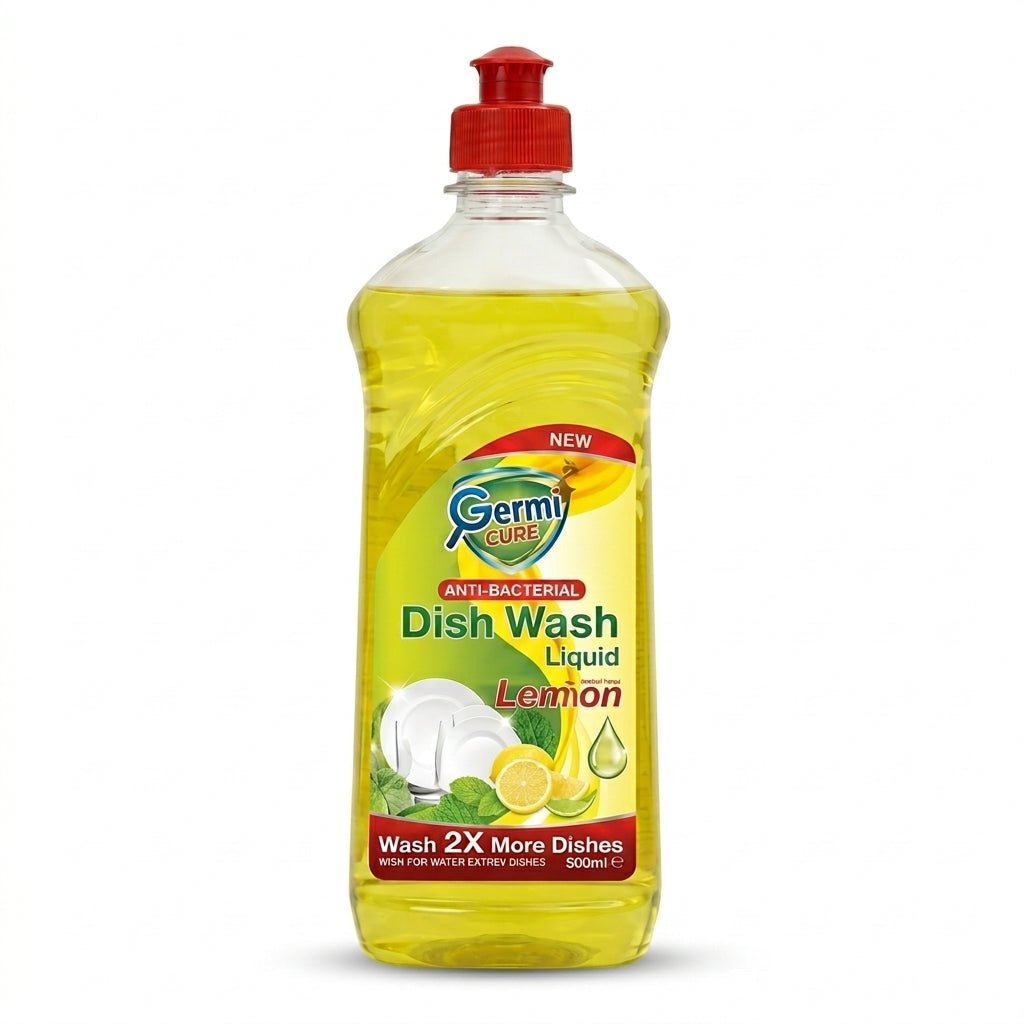 Dish Wash Liquid 500ml Lemon | Powerful Kitchen Cleaning Liquid for Daily Dishwashing - Little Hygiene
