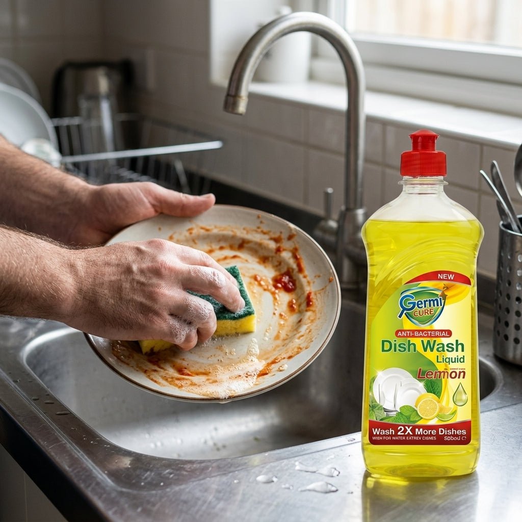 Dish Wash Liquid 500ml Lemon | Powerful Kitchen Cleaning Liquid for Daily Dishwashing - Little Hygiene