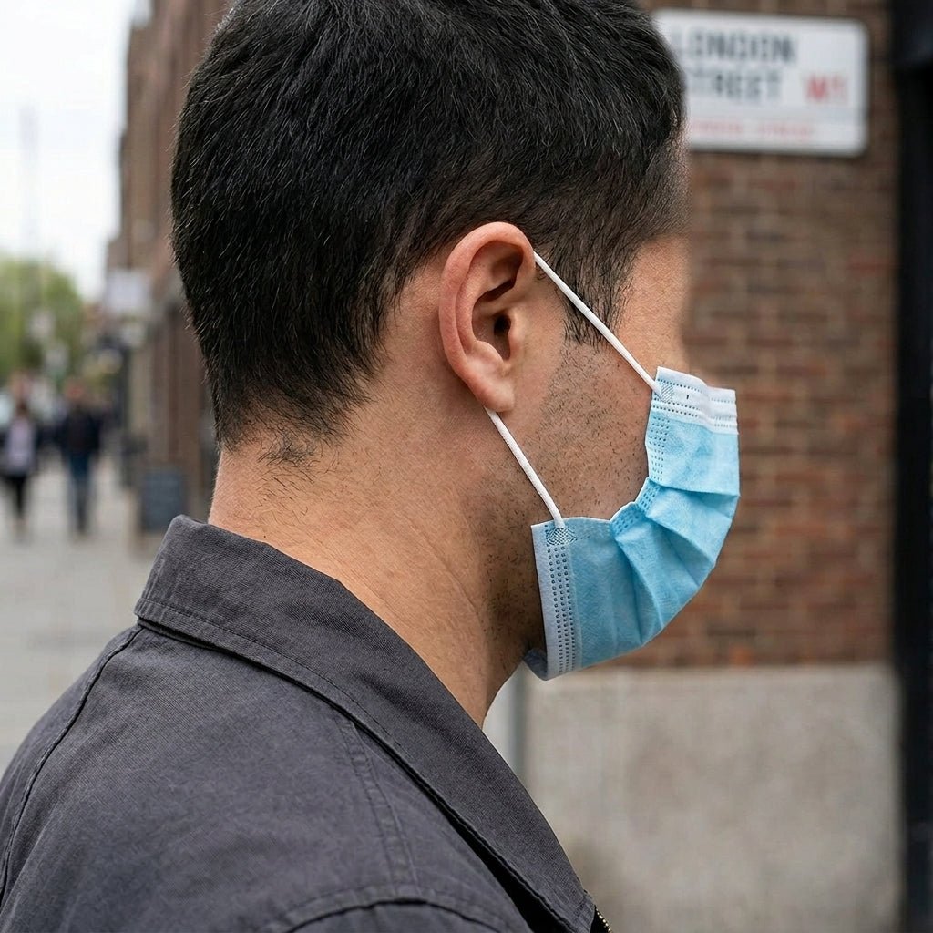 Disposable Face Mask 50 Pcs Pack | 3 Ply Comfortable Fit with Nose Pin - Little Hygiene