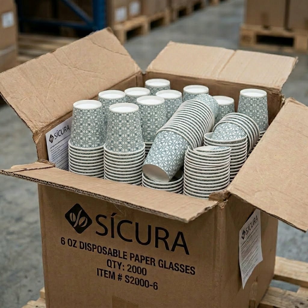 Premium Disposable Paper Glass 6 Oz | 2000 Pcs Carton| Single Use Cups for Tea, Coffee & Cold Drinks - Little Hygiene