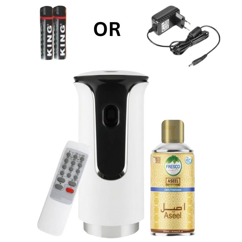 Premium LED Remote Control Automatic Air Freshener Dispenser with Free Air Freshener 300ml - Little Hygiene