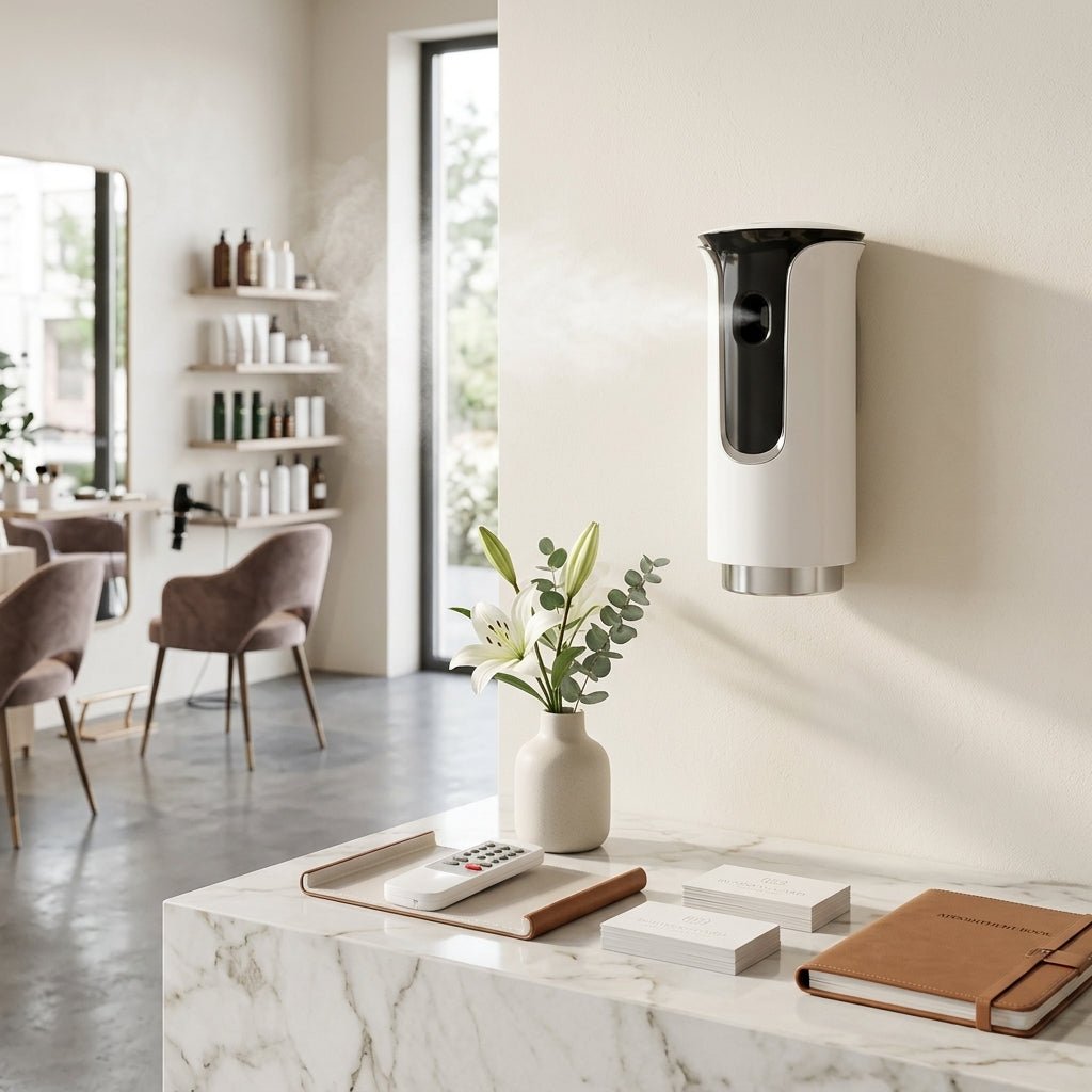 Premium LED Remote Control Automatic Air Freshener Dispenser with Free Air Freshener 300ml - Little Hygiene