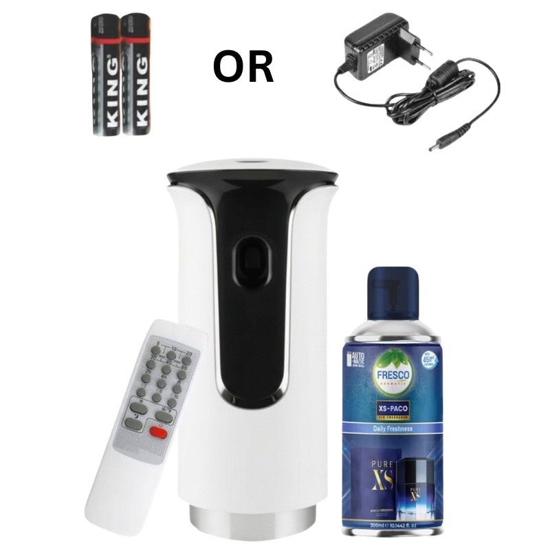 Premium LED Remote Control Automatic Air Freshener Dispenser with Free Air Freshener 300ml - Little Hygiene