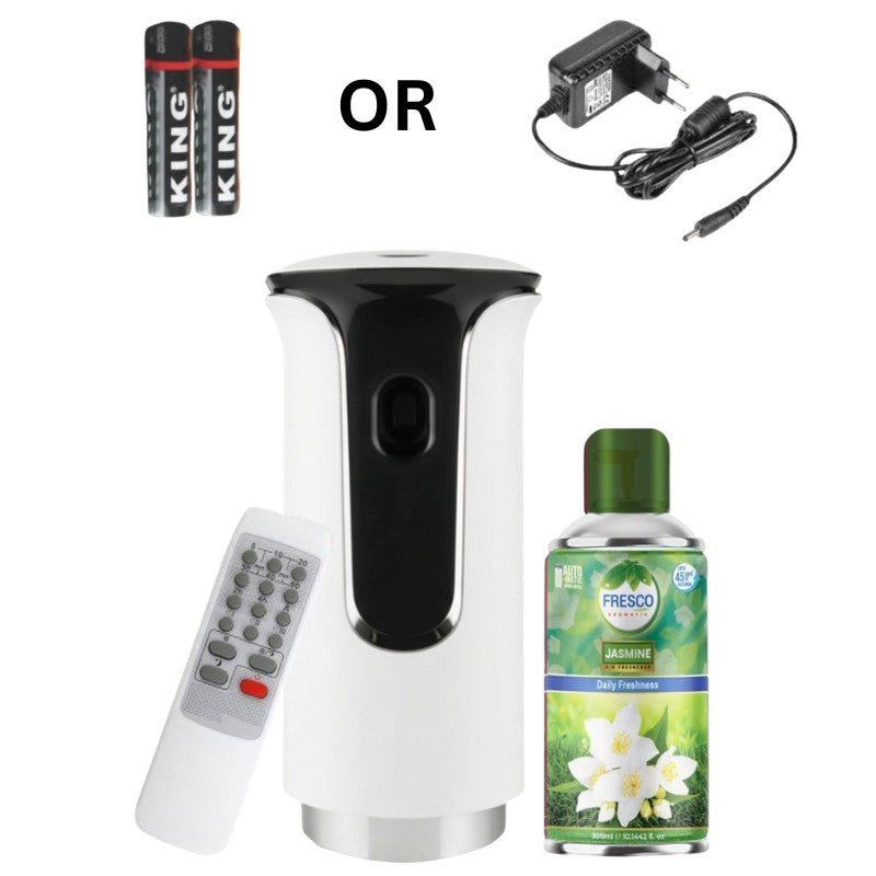 Premium LED Remote Control Automatic Air Freshener Dispenser with Free Air Freshener 300ml - Little Hygiene