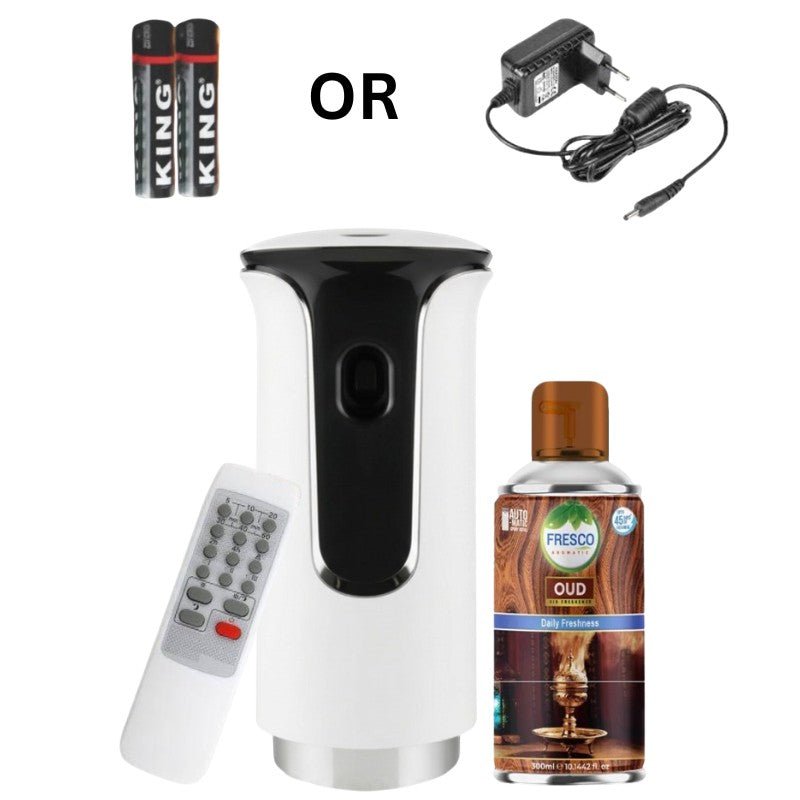Premium LED Remote Control Automatic Air Freshener Dispenser with Free Air Freshener 300ml - Little Hygiene