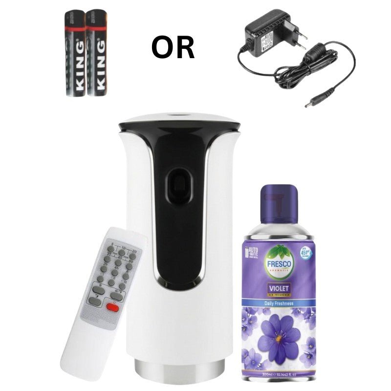 Premium LED Remote Control Automatic Air Freshener Dispenser with Free Air Freshener 300ml - Little Hygiene