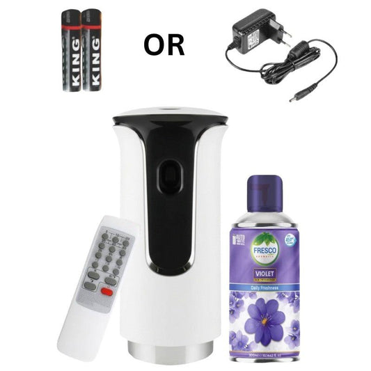 Premium LED Remote Control Automatic Air Freshener Dispenser with Free Air Freshener 300ml - Little Hygiene