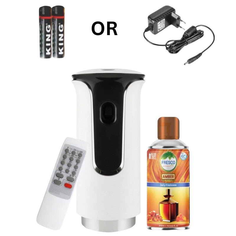 Premium LED Remote Control Automatic Air Freshener Dispenser with Free Air Freshener 300ml - Little Hygiene
