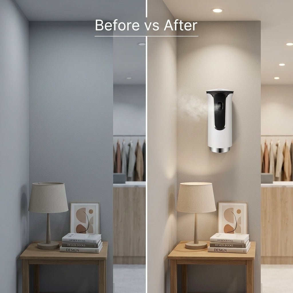 Premium LED Remote Control Automatic Air Freshener Dispenser with Free Air Freshener 300ml - Little Hygiene
