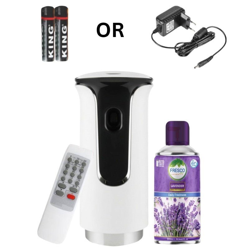 Premium LED Remote Control Automatic Air Freshener Dispenser with Free Air Freshener 300ml - Little Hygiene