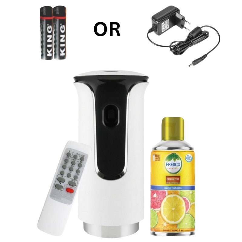 Premium LED Remote Control Automatic Air Freshener Dispenser with Free Air Freshener 300ml - Little Hygiene