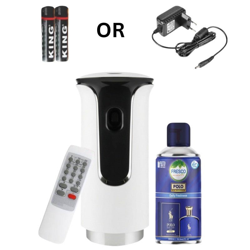 Premium LED Remote Control Automatic Air Freshener Dispenser with Free Air Freshener 300ml - Little Hygiene