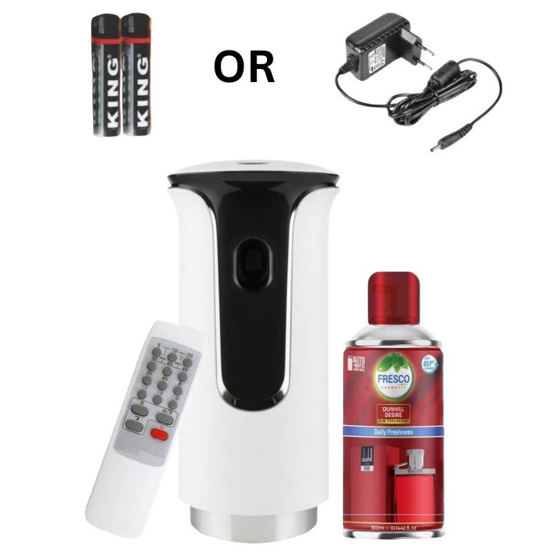 Premium LED Remote Control Automatic Air Freshener Dispenser with Free Air Freshener 300ml - Little Hygiene