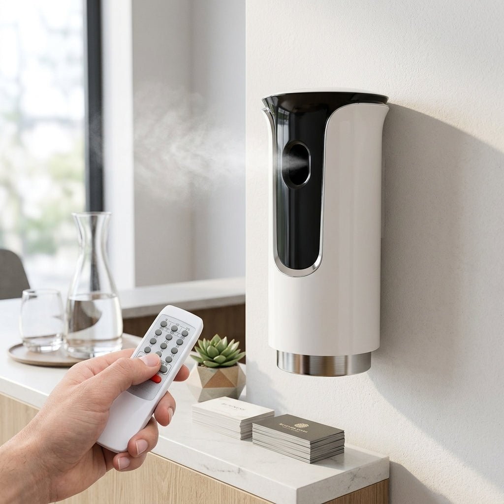 Premium LED Remote Control Automatic Air Freshener Dispenser with Free Air Freshener 300ml - Little Hygiene