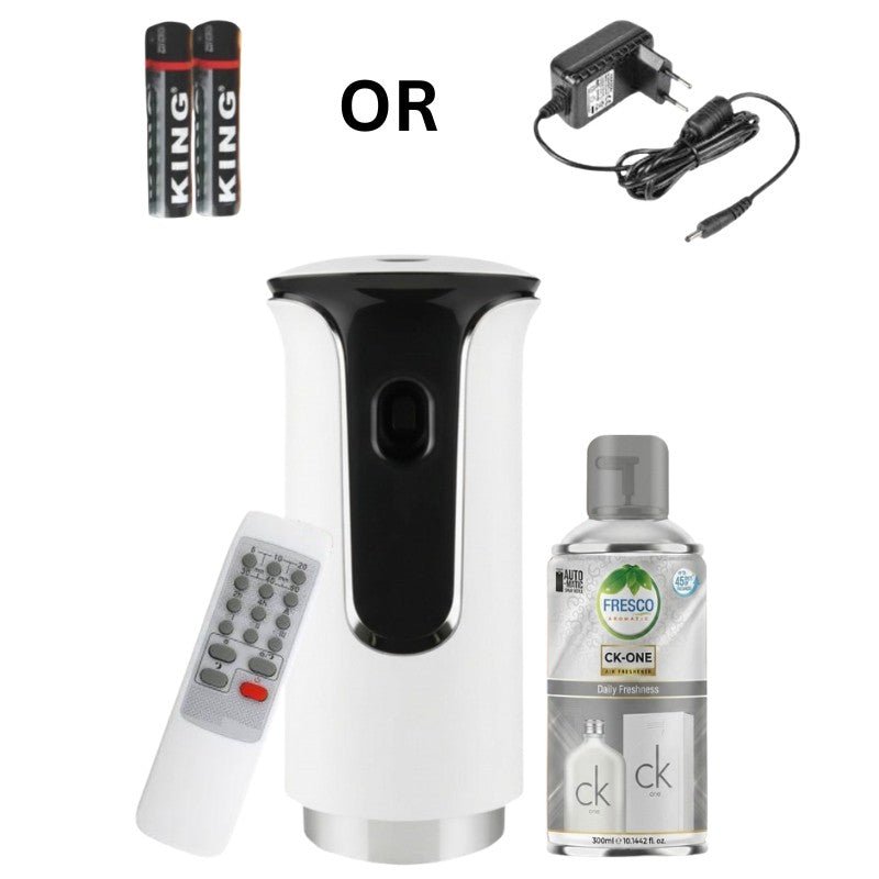 Premium LED Remote Control Automatic Air Freshener Dispenser with Free Air Freshener 300ml - Little Hygiene