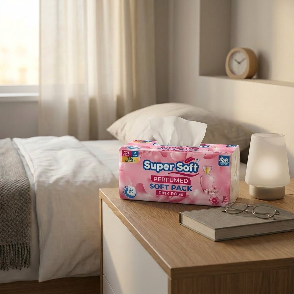 Premium Super Soft Perfumed Softpack Tissue | 275 x 2 Ply (550 Tissues) | 20x20cm Large Size | Gentle Fragrance | Everyday Use - Little Hygiene