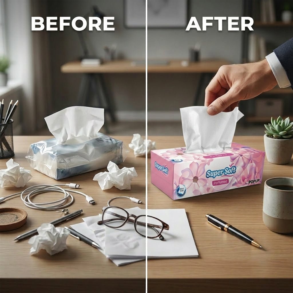 Premium Super Soft Perfumed Tissue Box | 100 Sheets 2 Ply | 100% Pulp Fresh Paper | Gentle Everyday Use | Compact 17x20cm Pack - Little Hygiene