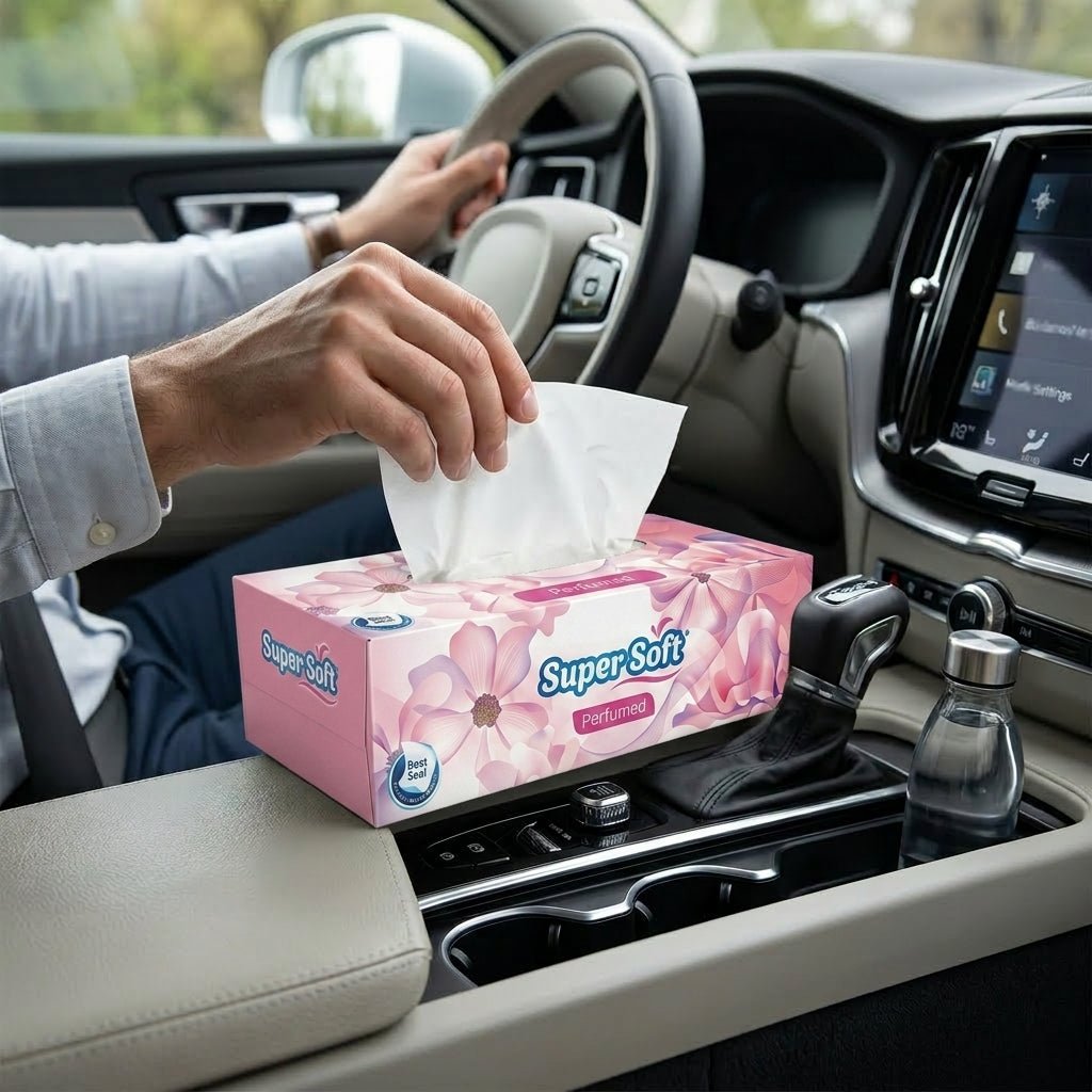 Premium Super Soft Perfumed Tissue Box | 100 Sheets 2 Ply | 100% Pulp Fresh Paper | Gentle Everyday Use | Compact 17x20cm Pack - Little Hygiene