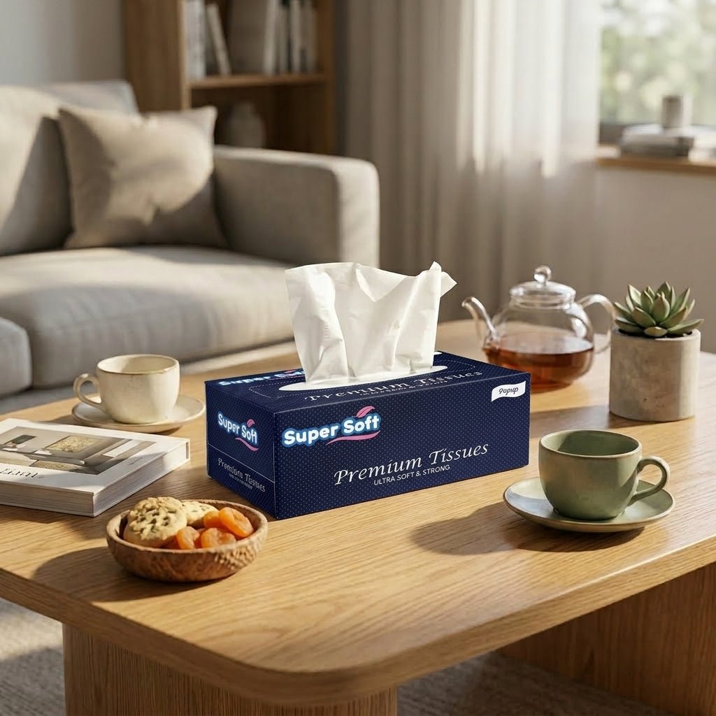 Premium Super Soft Pop Up Tissue Box | 150 Sheets 2 Ply | 100% Pulp Fresh Paper | Soft Everyday Use | Large 15x20cm Tissue Size - Little Hygiene