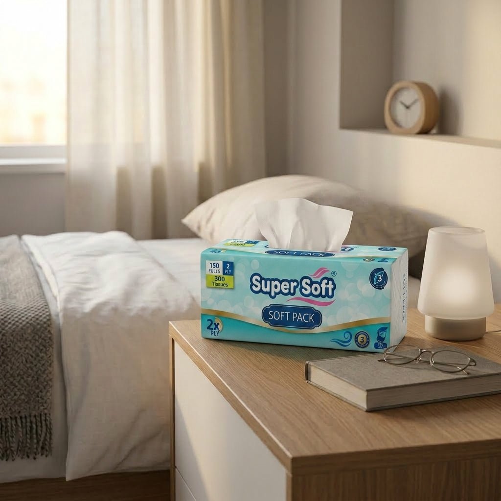 Premium Super Soft Softpack Tissue | 150 x 2 Ply (300 Tissues) | 15x20cm Compact Size | Premium Quality Paper | Everyday Gentle Use - Little Hygiene
