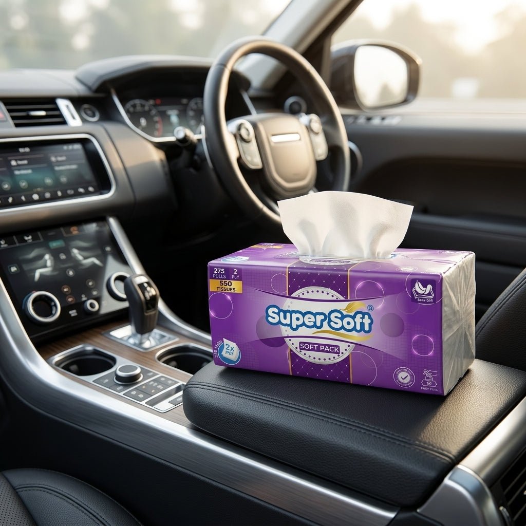 Premium Super Soft Softpack Tissue | 275 x 2 Ply (550 Tissues) | 20x20cm Large Size | 100% Pulp Fresh Paper | Everyday Gentle Use - Little Hygiene