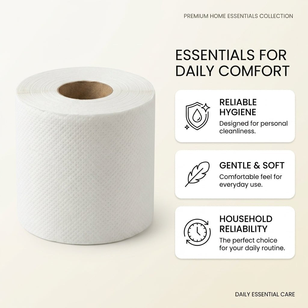 Toilet Roll 50g Bathroom Tissue Roll | Everyday Use for Home, Office, Washroom & Commercial Spaces - Little Hygiene