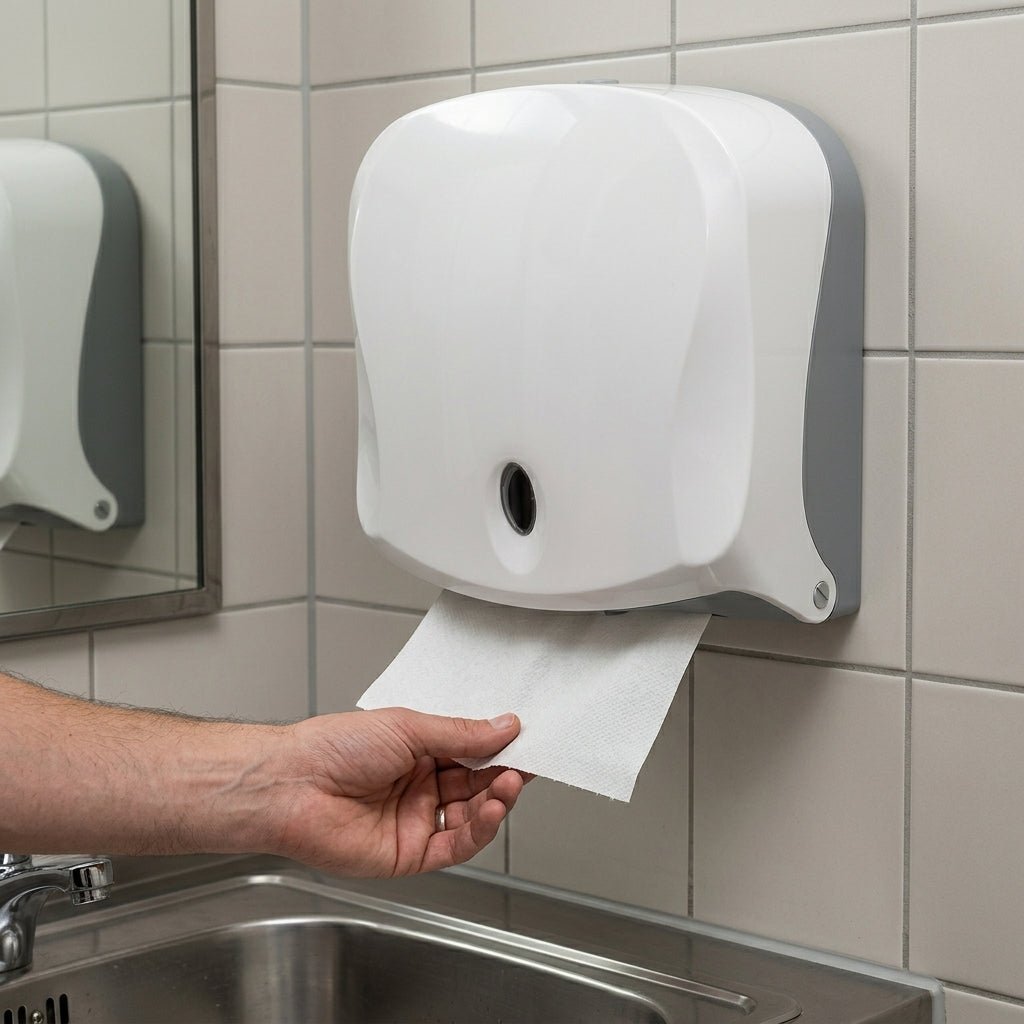| Wall Mounted Tissue Paper Dispenser with Key Lock | 400 Capacity for Malls & Offices - Little Hygiene
